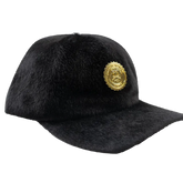 Capital Gains Streetwear Black Pony Fur Flat Bill Strap Back Adjustable Hat